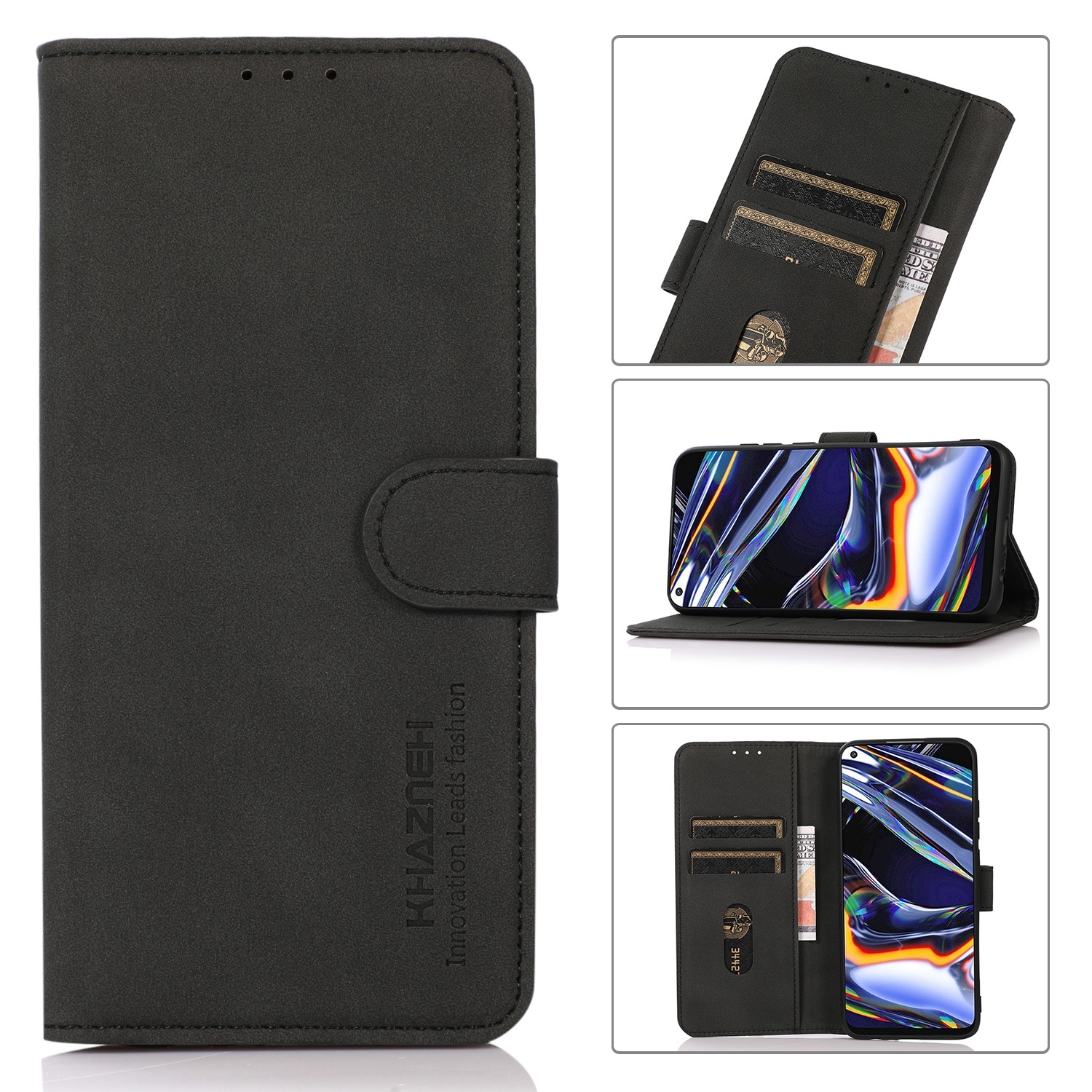 KHAZNEH Honor X7Β 4G / X7B 5G / Honor 90 Matte Texture Θήκη Βιβλίο - Black