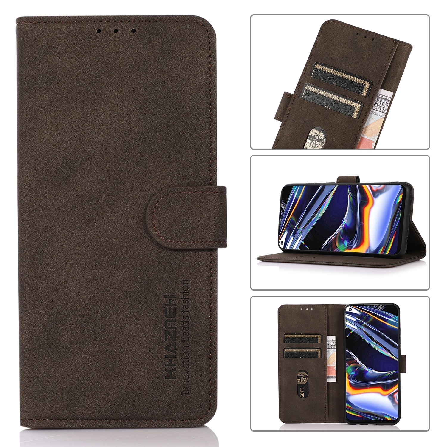 KHAZNEH Honor X7Β 4G / X7B 5G / Honor 90 Matte Texture Θήκη Βιβλίο - Brown