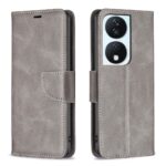 Tel1 Honor X7Β 4G / X7B 5G / Honor 90 Retro Lambskin Pure Color Θήκη Βιβλίο - Grey