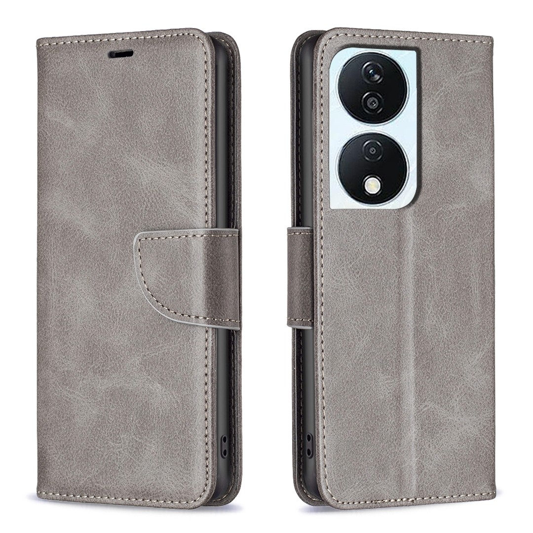 Tel1 Honor X7Β 4G / X7B 5G / Honor 90 Retro Lambskin Pure Color Θήκη Βιβλίο - Grey