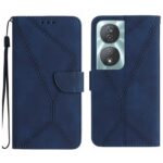 Tel1 Honor X7Β 4G / X7B 5G / Honor 90 Stitching Embossed Θήκη Βιβλίο - Blue