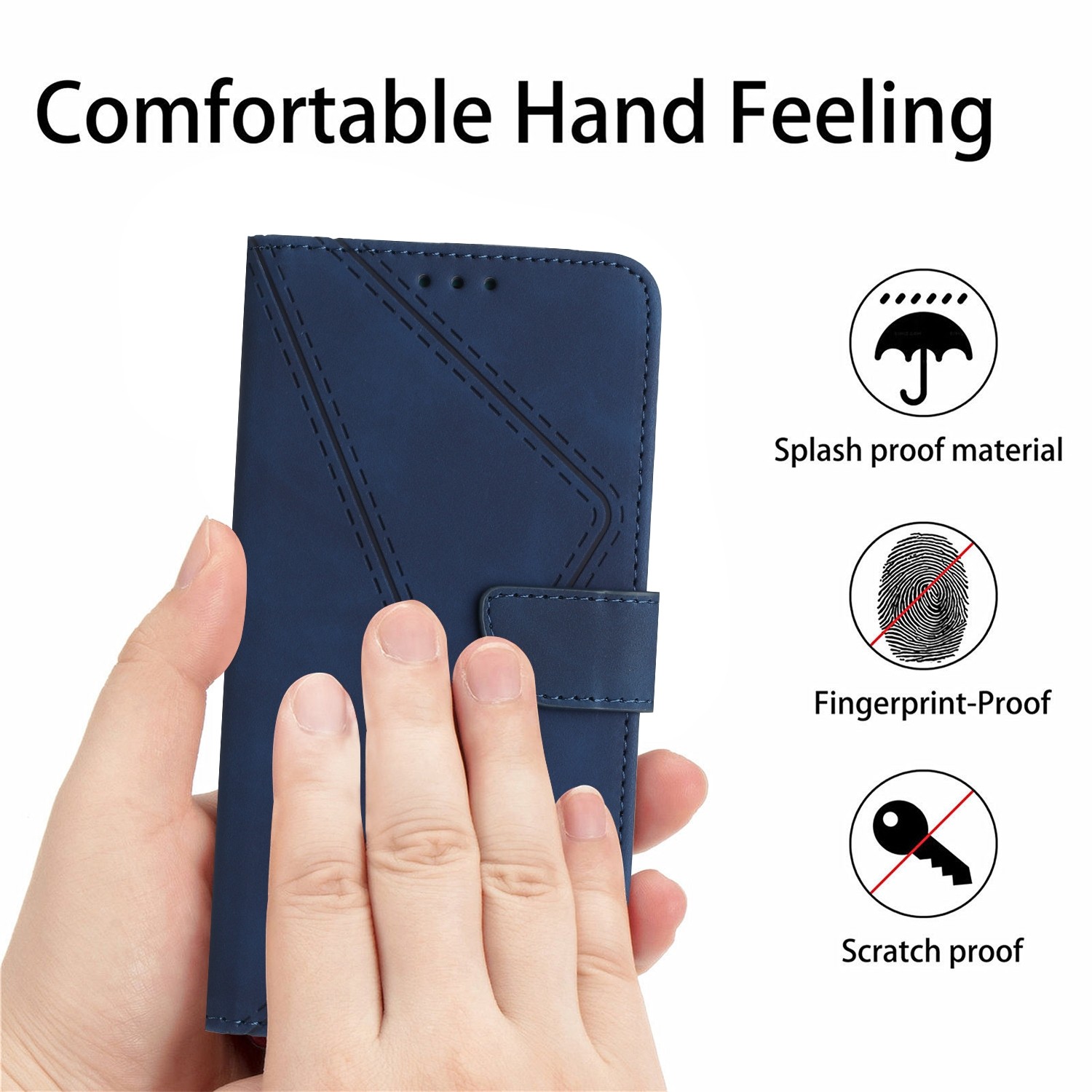 Tel1 Honor X7Β 4G / X7B 5G / Honor 90 Stitching Embossed Θήκη Βιβλίο - Blue