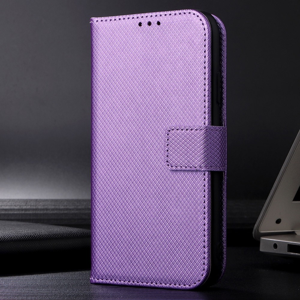 Tel1 TCL 505 Diamond Texture Θήκη Βιβλίο - Purple