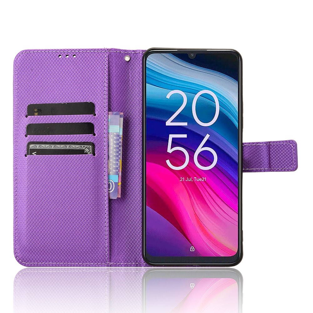 Tel1 TCL 505 Diamond Texture Θήκη Βιβλίο - Purple