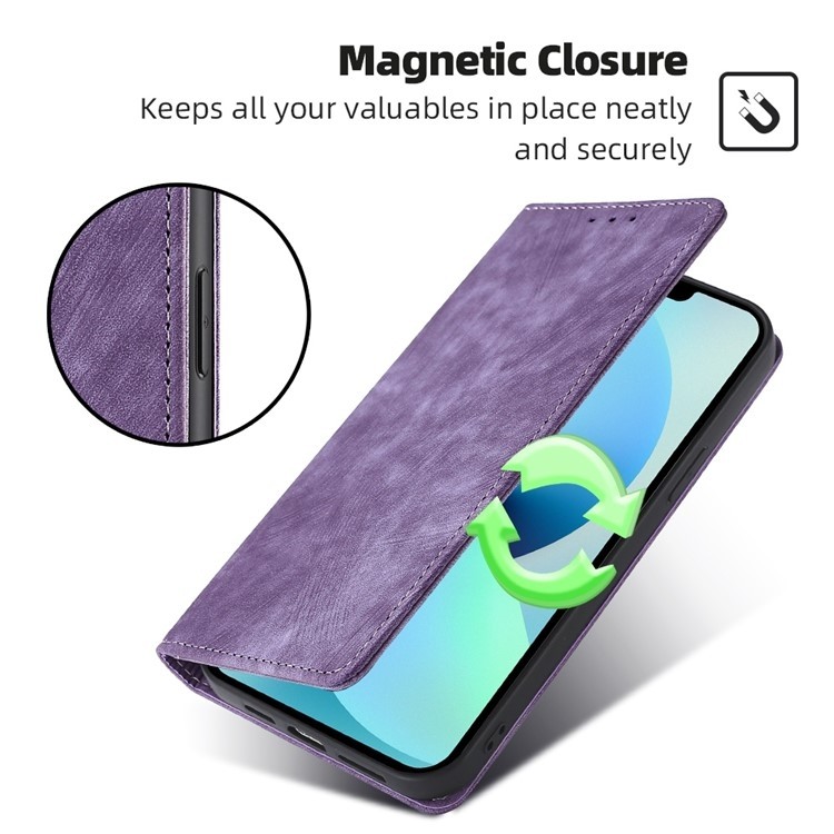 Tel1 TCL 505 Skin Feel Anti-theft Θήκη βιβλίο - Purple