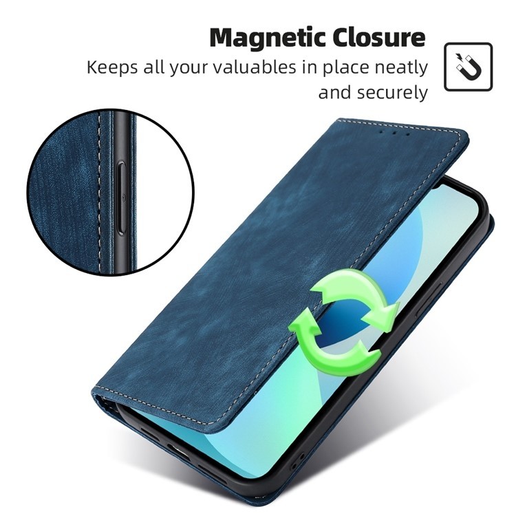 Tel1 TCL 505 Skin Feel Anti-theft Θήκη βιβλίο - Blue