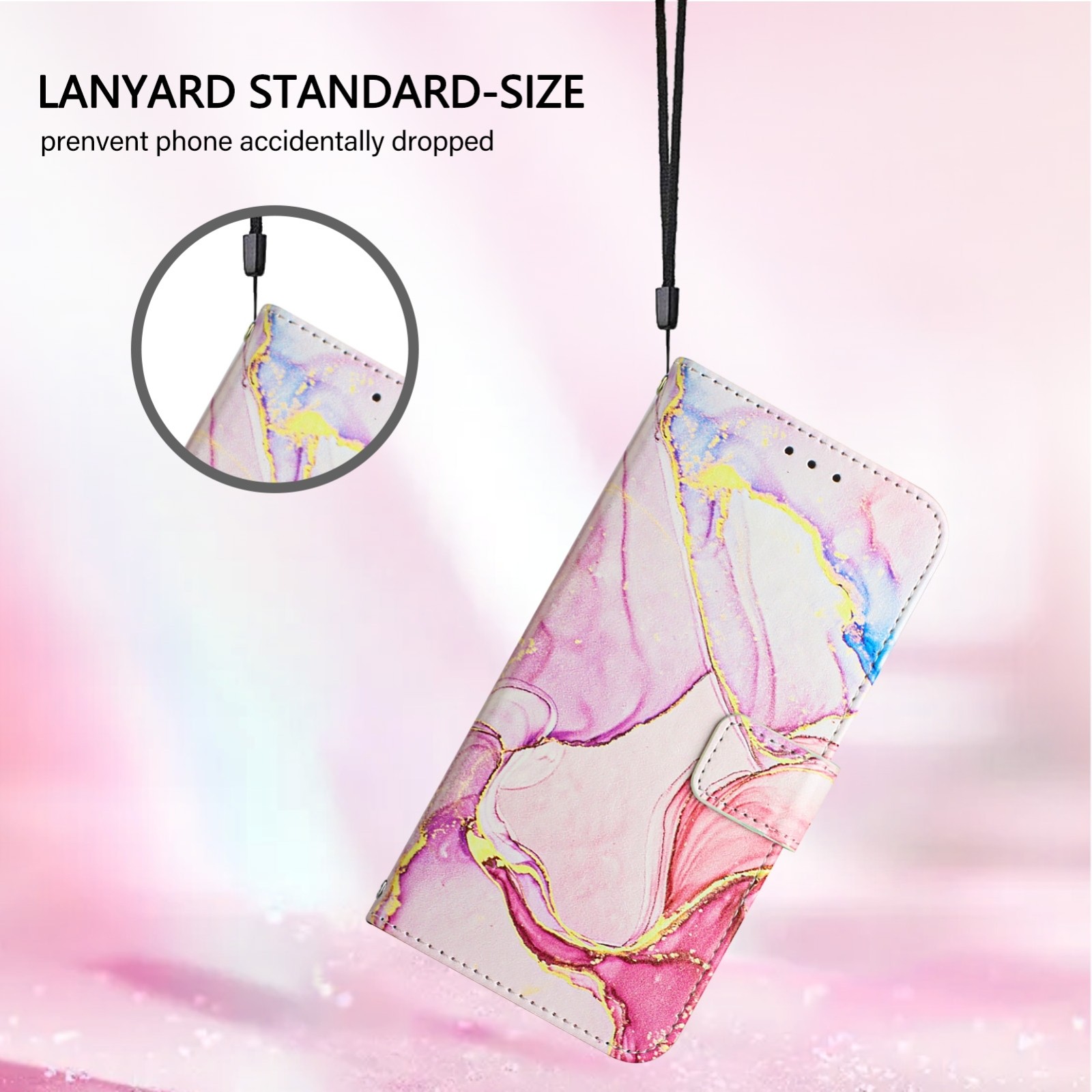 Tel1 TCL 50 SE Marble Pattern Θήκη Βιβλίο - Rose Gold