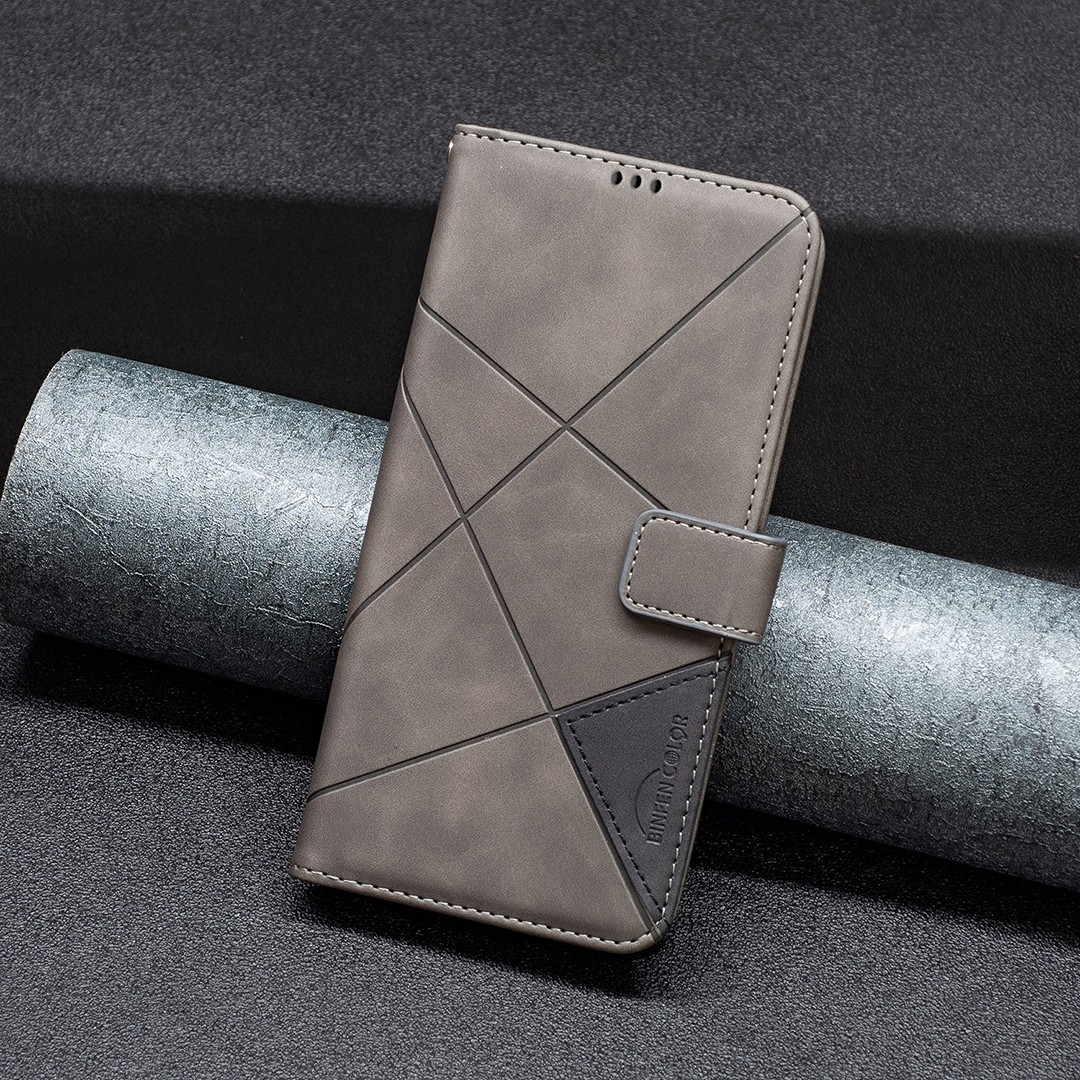 Tel1 TCL 50 SE Magnetic Buckle Rhombus Θήκη Βιβλίο - Grey