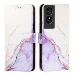 Tel1 TCL 50 SE Marble Pattern Θήκη Βιβλίο - Purple