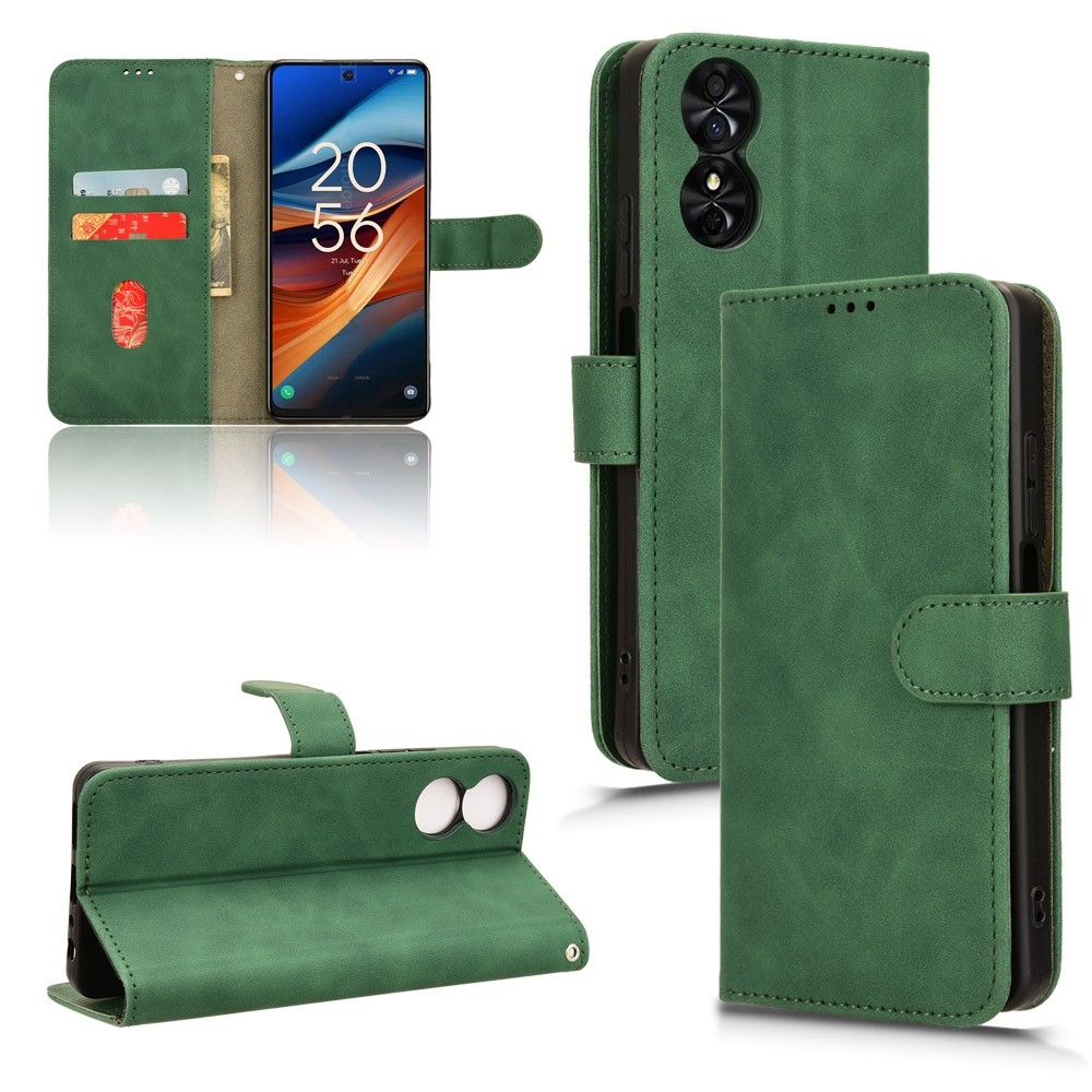 Tel1 TCL 40 NXTpaper 4G / TCL 50 SE Skin Feel Magnetic Flip Θήκη Βιβλίο - Green