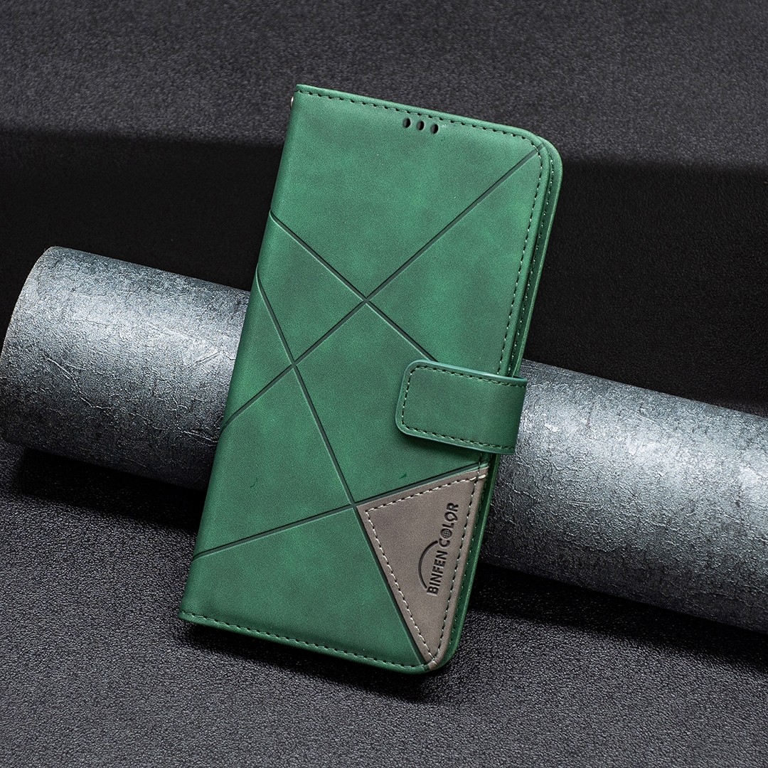 Tel1 TCL 50 SE Magnetic Buckle Rhombus Θήκη Βιβλίο - Green