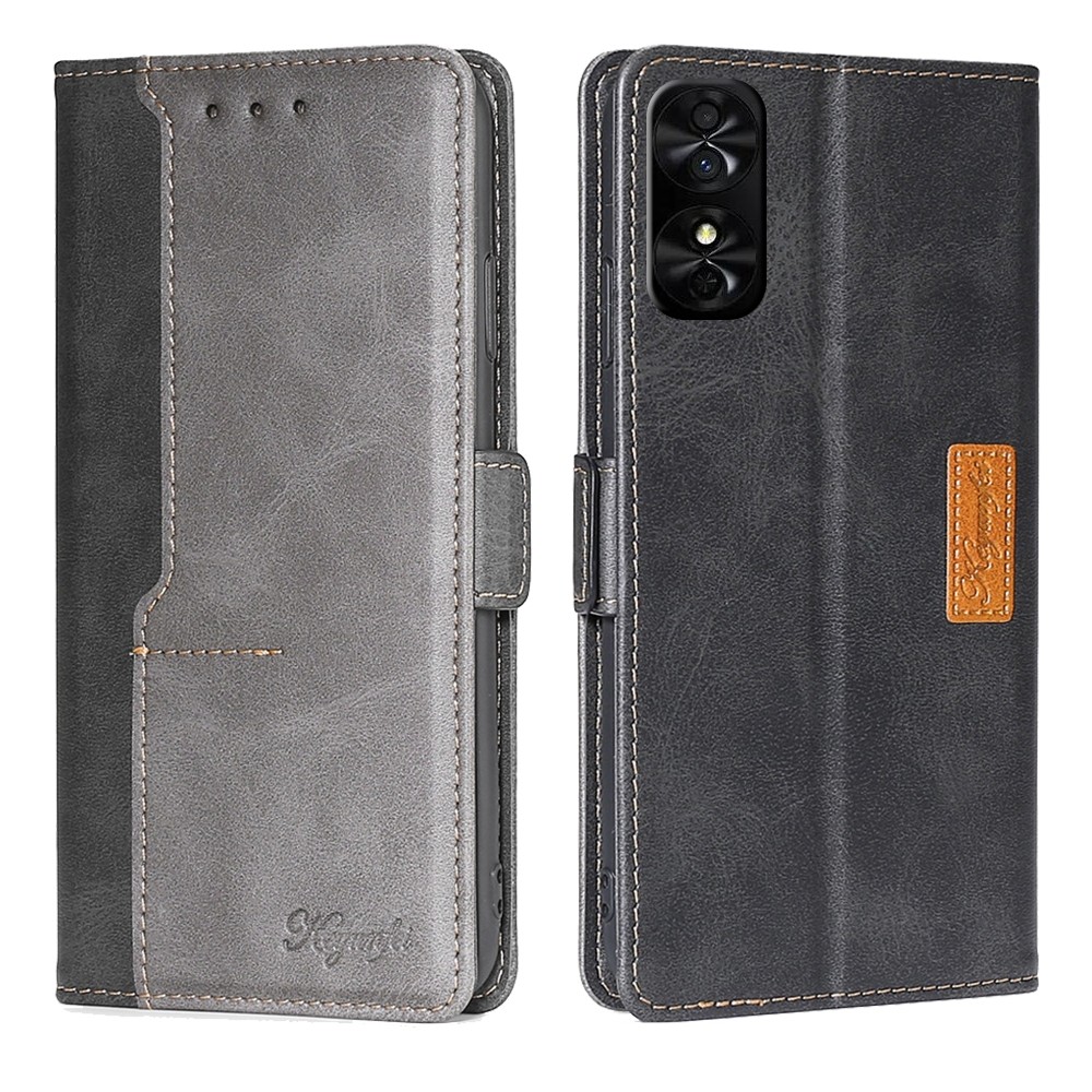 Tel1 TCL 50 SE Contrast Color Side Buckle Θήκη Βιβλίο - Black Grey