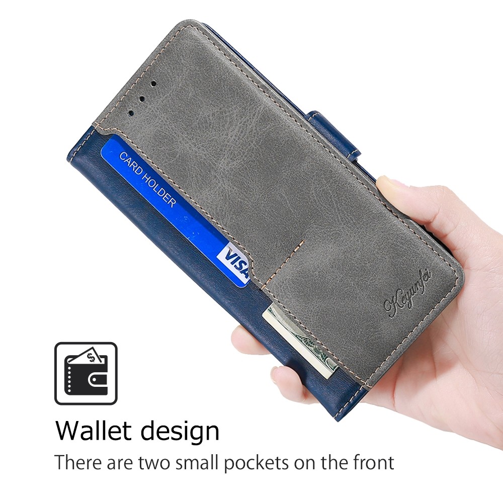 Tel1 TCL 50 SE Contrast Color Side Buckle Θήκη Βιβλίο - Blue Grey