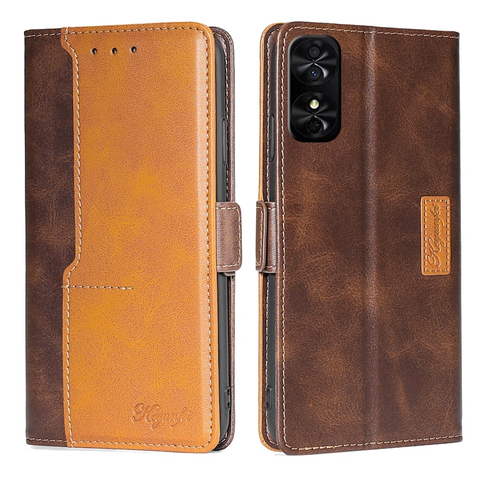Tel1 TCL 50 SE Contrast Color Side Buckle Θήκη Βιβλίο - Brown