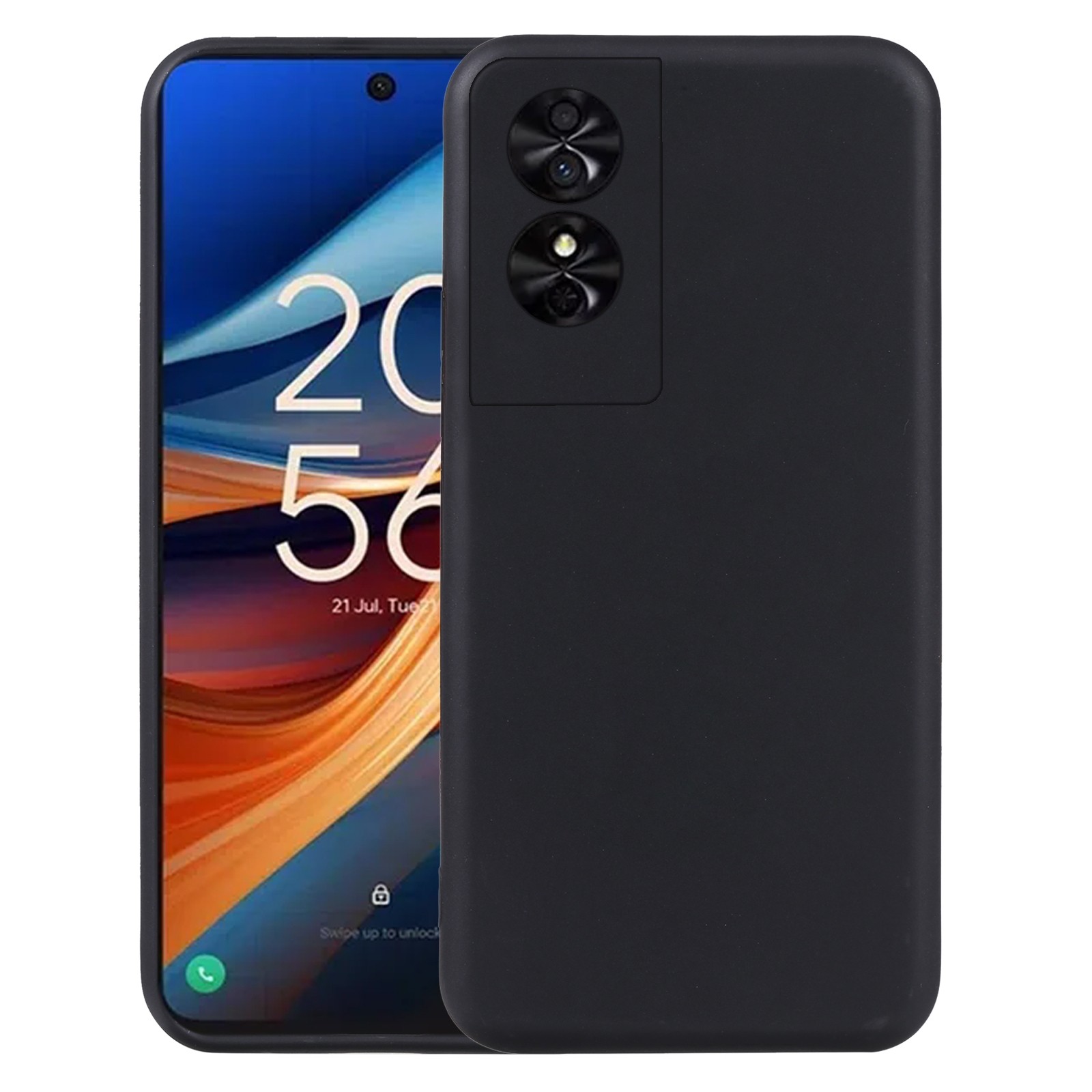 Forcell TCL 50 SE Matt Θήκη Σιλικόνης - Black