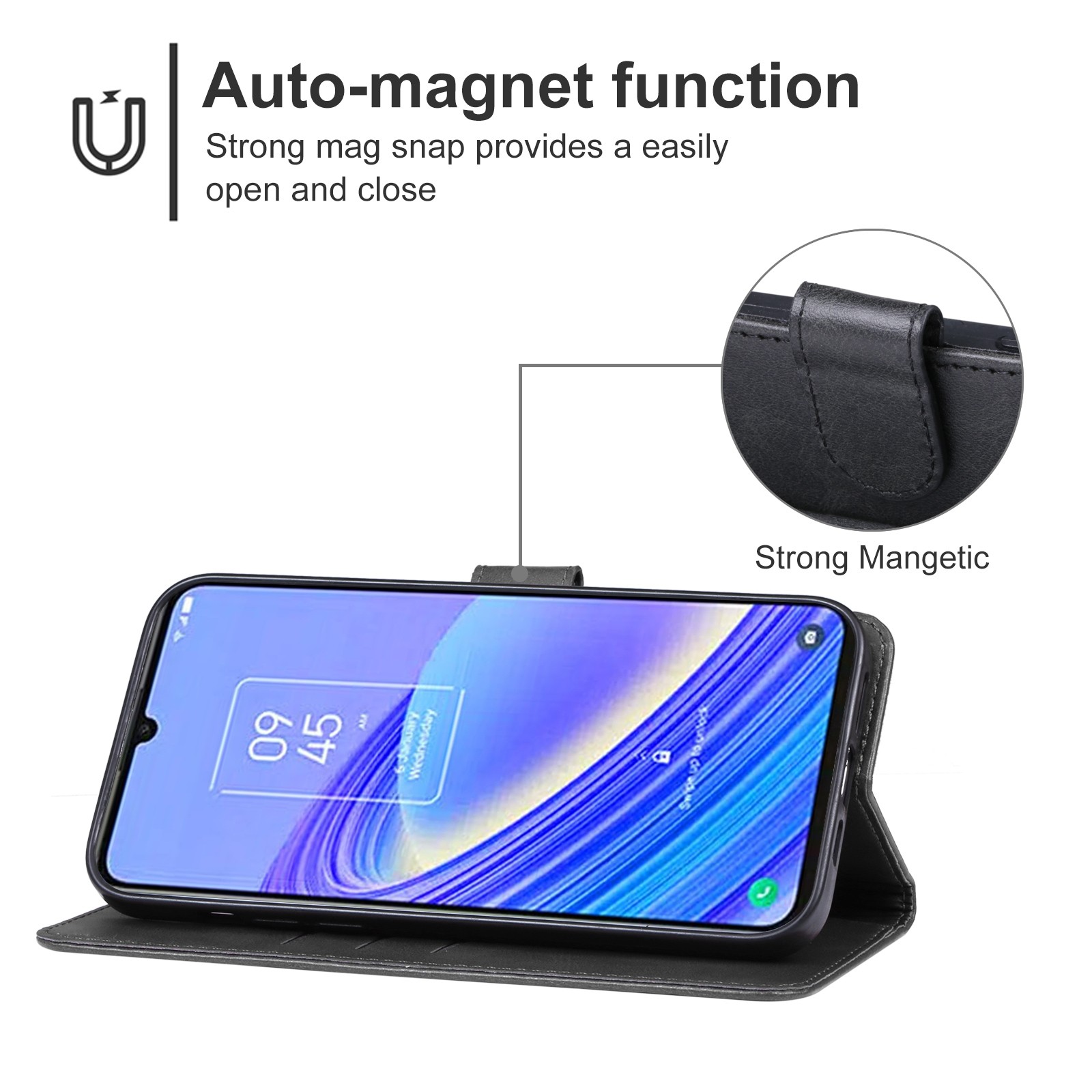 Tel1 TCL 50 SE Wallet Θήκη Βιβλίο - Black