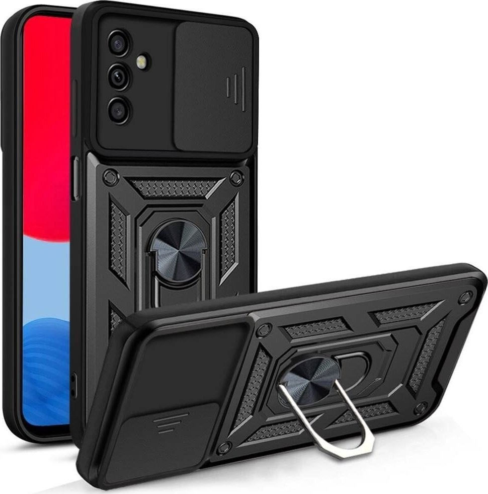 Forcell Samsung Galaxy A13 5G / A04s Defender Sliding Camera Holder Θήκη Σκληρή - Black