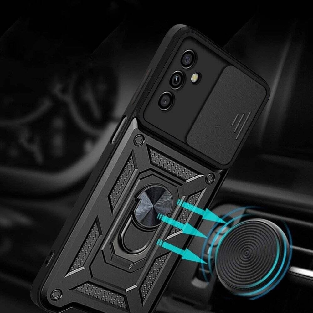 Forcell Samsung Galaxy A13 5G / A04s Defender Sliding Camera Holder Θήκη Σκληρή - Black