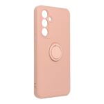 Forcell Samsung Galaxy A15 5G / A15 4G Metal Ring Holder Θήκη Σιλικόνης - Pink