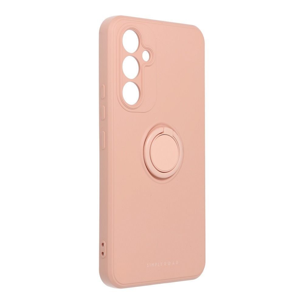 Forcell Samsung Galaxy A15 5G / A15 4G Metal Ring Holder Θήκη Σιλικόνης - Pink