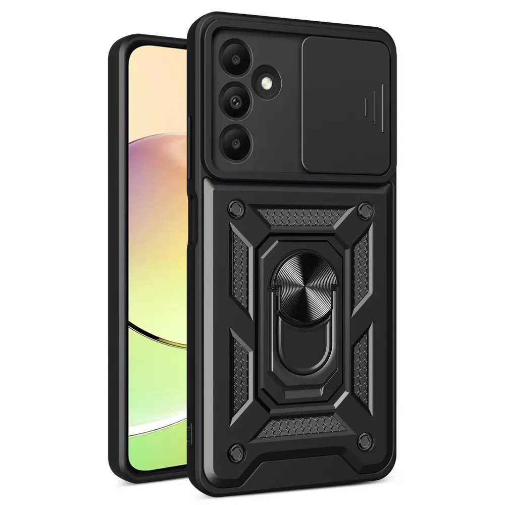 Forcell Samsung Galaxy A15 5G/ A15 4G Sliding Camshield Magnetic Holder Θήκη Σκληρή - Black