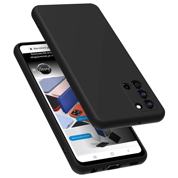 Forcell Samsung Galaxy A02s Matte Θήκη Σιλικόνης - Black