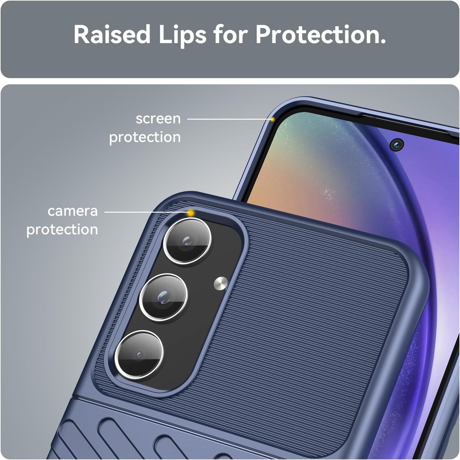 Forcell Samsung Galaxy A53 5G Thunderbolt Shockproof Θήκη Σιλικόνης - Blue