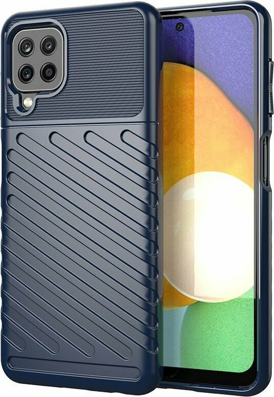 Forcell Samsung Galaxy A22 4G /M32 4G Thunderbolt Shockproof Θήκη Σιλικόνης - Blue