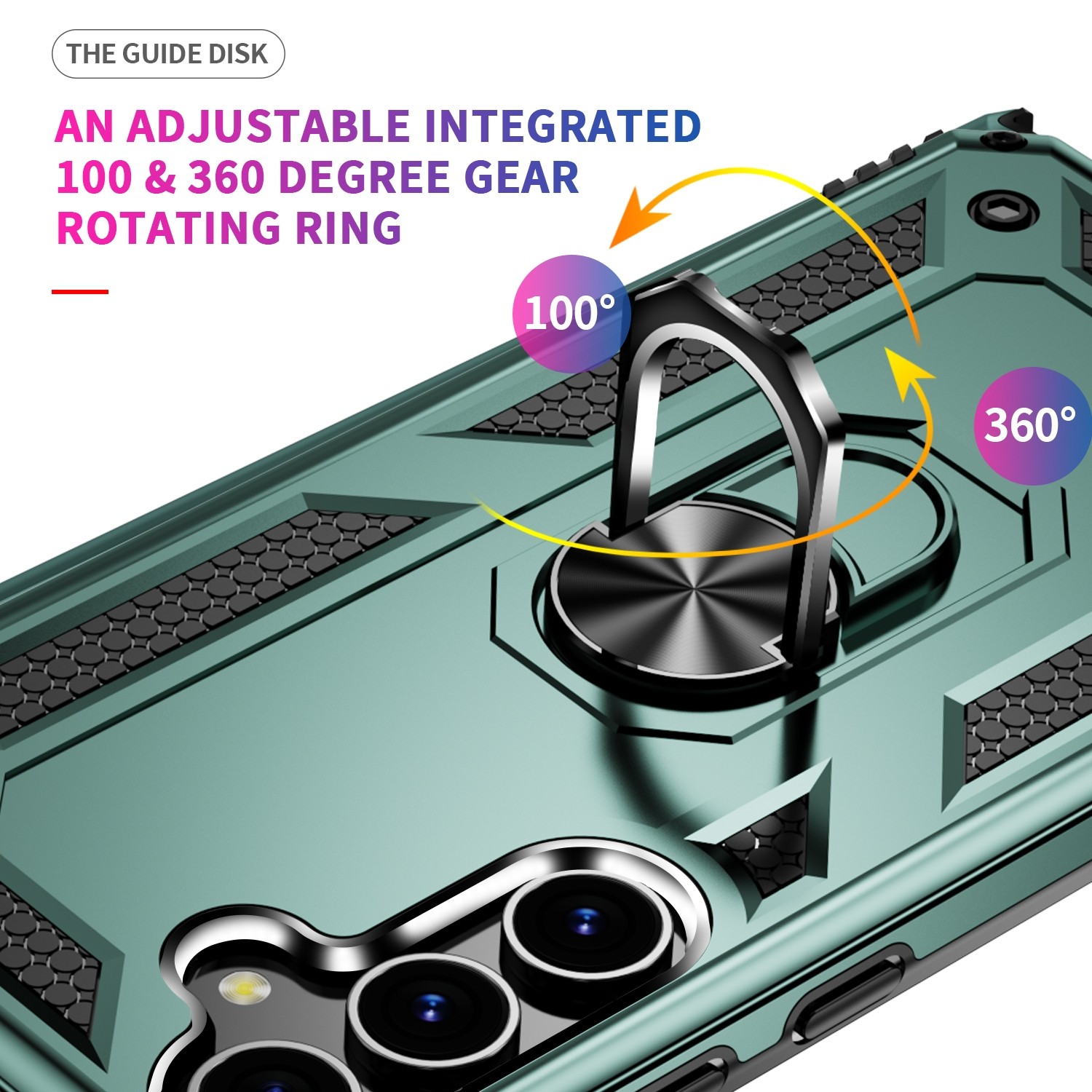 Forcell Samsung Galaxy S24 5G Shockproof Holder Θήκη Σκληρή - Green