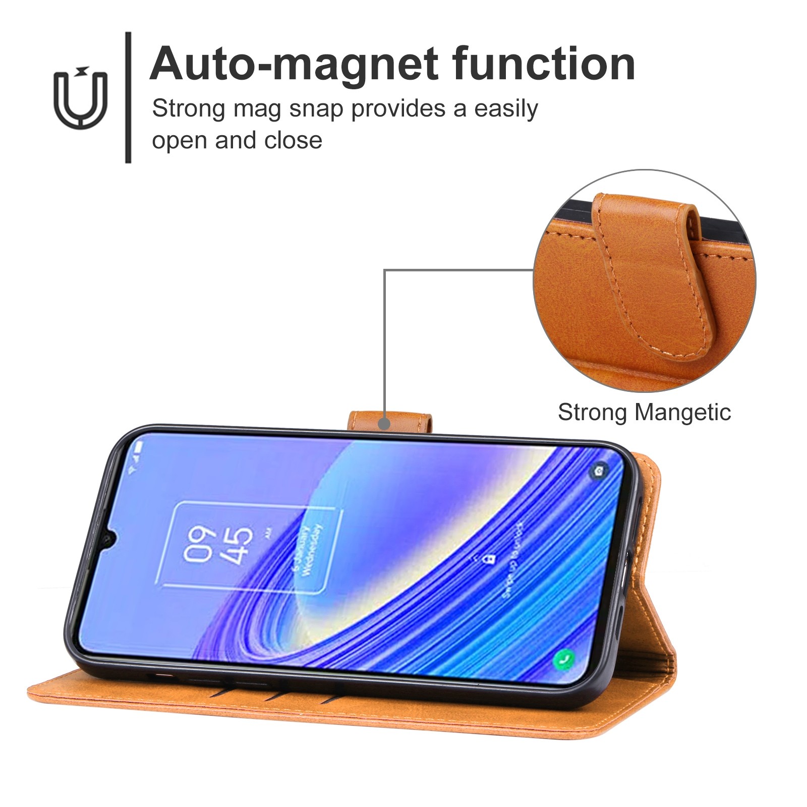 Tel1 TCL 505 Wallet Θήκη Βιβλίο - Brown