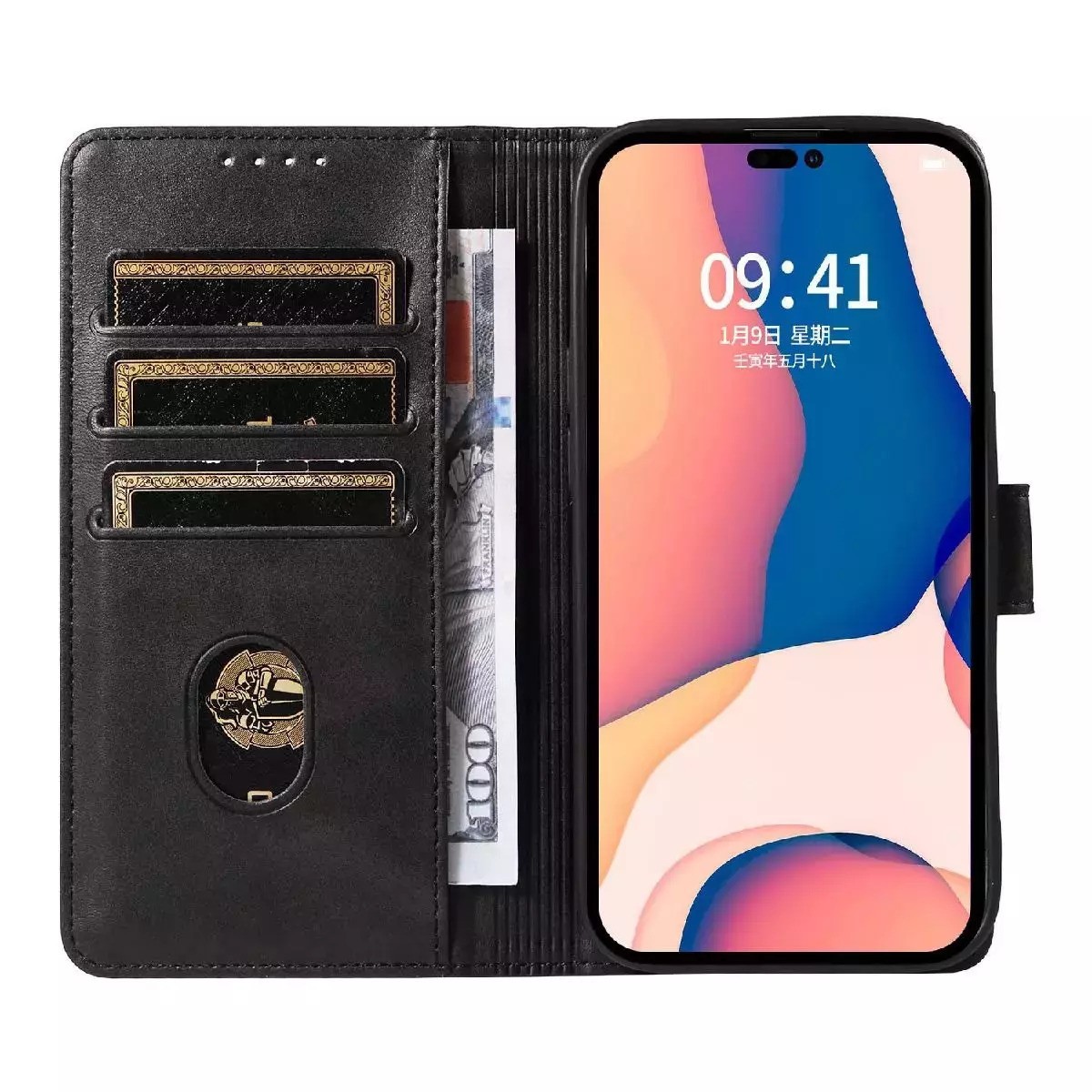 Tel1 iPhone 16 Pro Θήκη Βιβλίο - Black