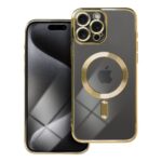 Tech Protect iPhone 15 Pro MagSafe Θήκη Με Πλαίσιο Σιλικόνης Διάφανη - Gold