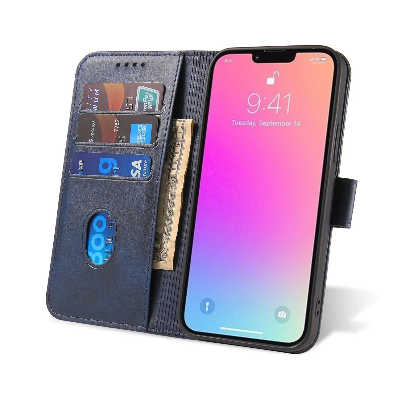 Tel1 iPhone 15 Pro Max Elegant Θήκη Βιβλίο - Blue