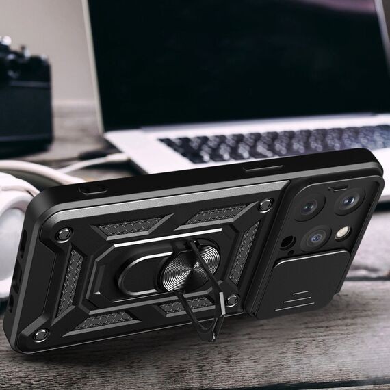 Forcell iPhone 15 Pro Max Hydrid Armor Θήκη Σκληρή - Black