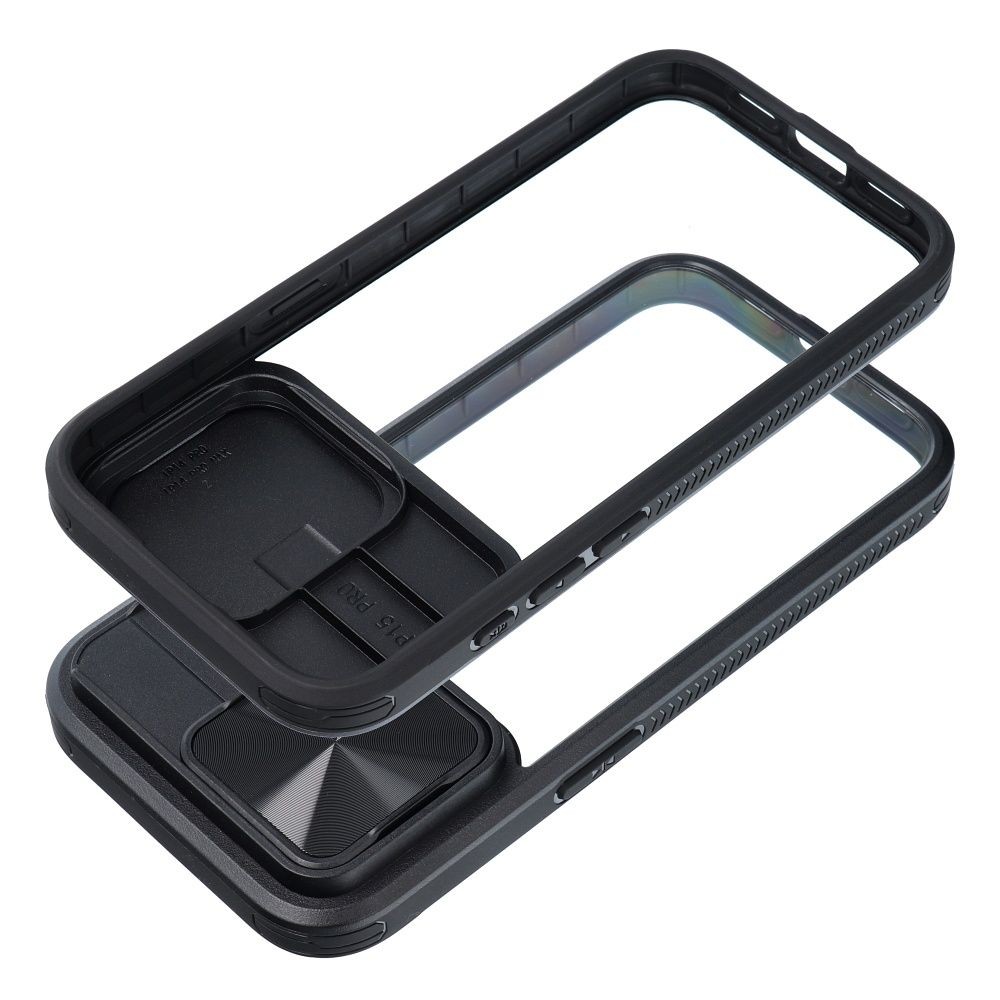 Forcell iPhone 11 Pro Θήκη Με Πλαίσιο Σιλικόνης Διάφανη - Black