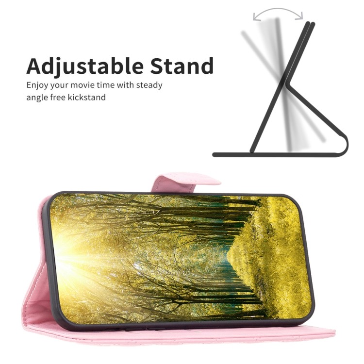 ENKAY Xiaomi Redmi 14C 4G / Poco C75 Diamond Lattice Magnetic Flip Θήκη Βιβλίο - Pink