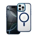 Forcell iPhone 16 Pro Max MagSafe Color Edge Shockproof Θήκη με Πλαίσιο Σιλικόνης Διάφανη - Blue