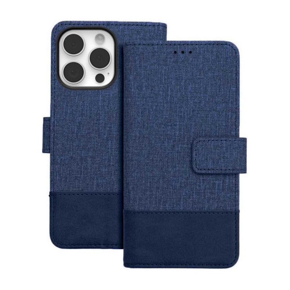 Tel1 iPhone 16 Pro Gomma Θήκη Βιβλίο - Blue