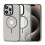 Forcell iPhone 16 Pro MagSafe Color Edge Θήκη Με Πλαίσιο Σιλικόνης Διάφανη - Grey