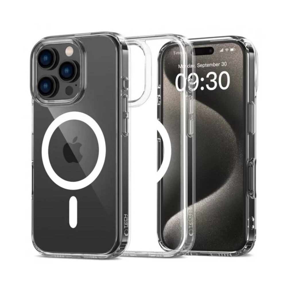 Tech Protect iPhone 16 Pro MagSafe Hybrid Θήκη Σιλικόνης - Διάφανη