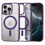 Forcell iPhone 16 Pro MagSafe Color Edge Θήκη Με Πλαίσιο Σιλικόνης Διάφανη - Purple