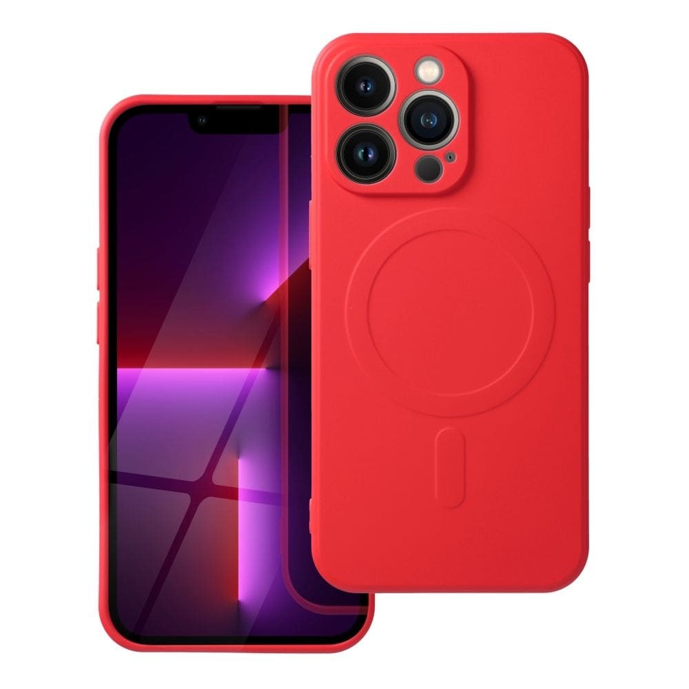 Forcell iPhone 16 Pro Max MagSafe Θήκη Σιλικόνης - Red