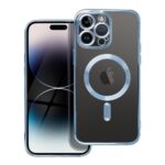 Forcell iPhone 15 Pro Max MagSafe Electro Θήκη Με Πλαίσιο Σιλικόνης Διάφανη - Blue