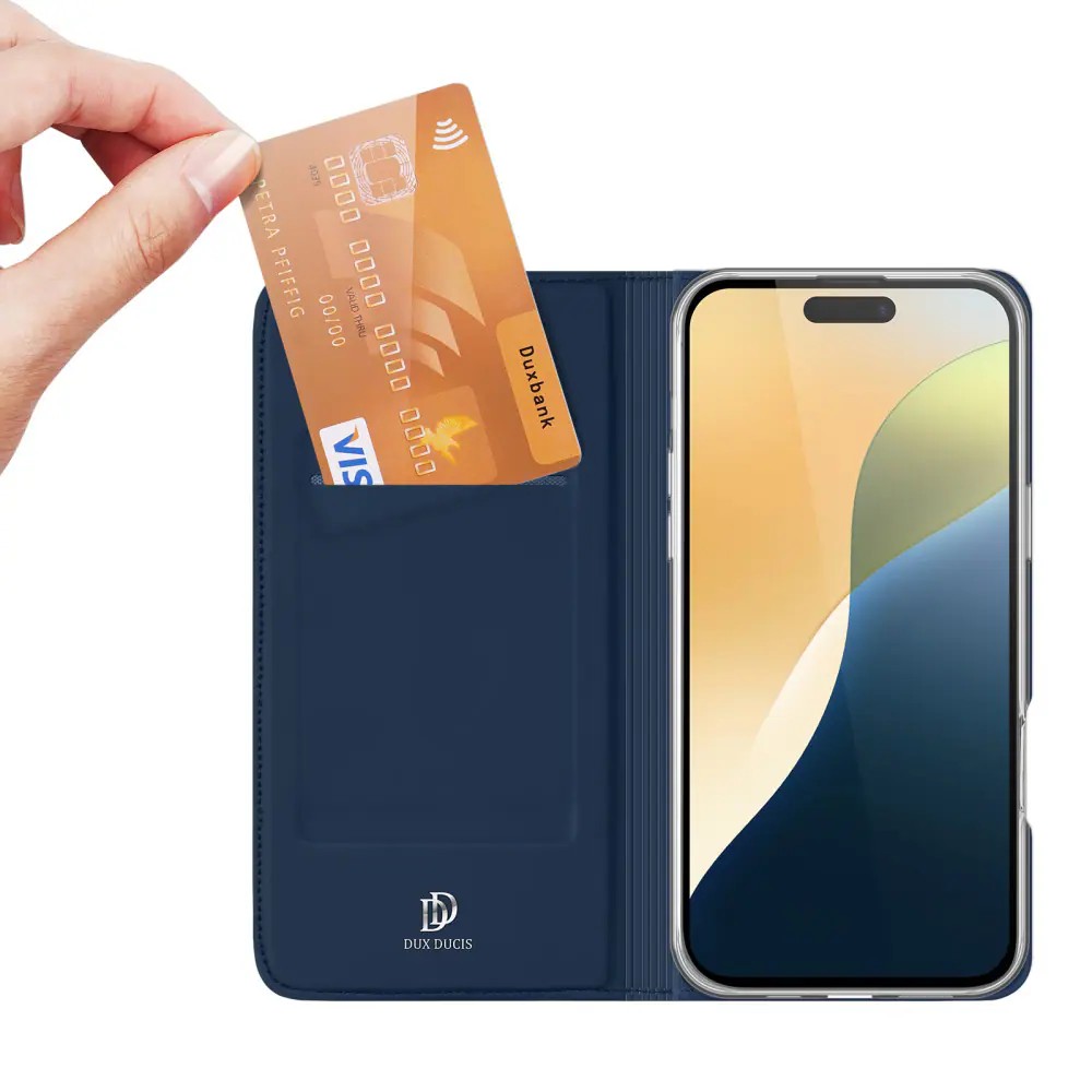 Dux Ducis iPhone 15 Skin Feel Θήκη Βιβλίο - Blue