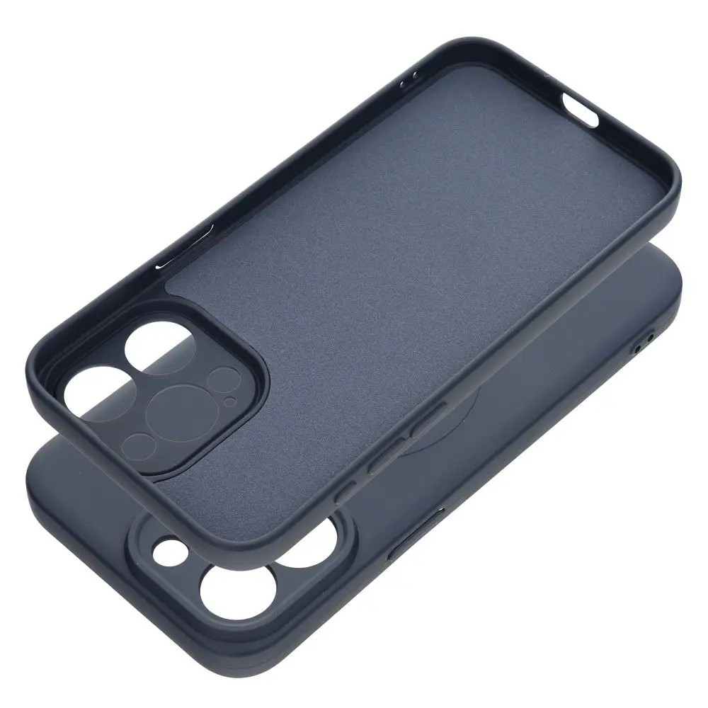 Forcell iPhone 16 Pro MagSafe Big Hole Θήκη Σιλικόνης - Blue Titanium