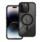 Forcell iPhone 16 Pro MagSafe Color Edge Θήκη Με Πλαίσιο Σιλικόνης Διάφανη - Black