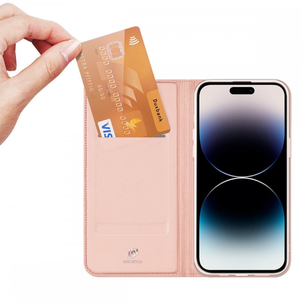 Dux Ducis iPhone 15 Pro Max Skin Feel Θήκη Βιβλίο - Rose