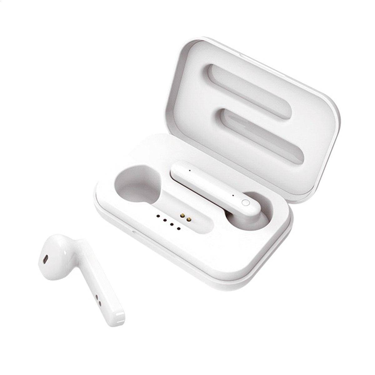 Platinet Sports Earphones Bluetooth Handsfree Ακουστικά με Θήκη Φόρτισης Λευκά