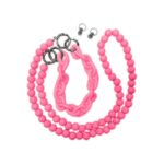 Universal Λουράκι Λαιμού για Smartphone Neck Strap Multi-Purpose Braided Chain Fuchsia