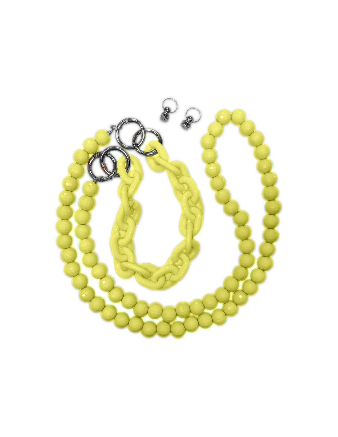 Universal Λουράκι Λαιμού για Smartphone Neck Strap Multi-Purpose Braided Chain Yellow